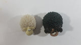 Very Cute Micro Mini Tiny Black and White Sheep Resin Figurines Set of 2 - Treasure Valley Antiques & Collectibles