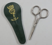 Rare Vintage "The Lincoln Imp" Legendary Figure Lincolnshire, England Scissors With Green Pouch Travel Collectible