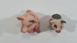Very Cute Micro Mini Tiny Pink Pigs Resin Figurines Set of 2 - Treasure Valley Antiques & Collectibles