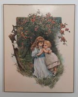 Rare Vintage Scafa Tornabene "An April Shower" and other Scafa Tornabene Prints Wooden Wall Plaques Set of 4