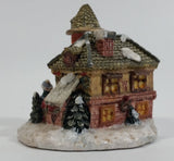 Winter Snow Village School Schoolhouse Building with Kids In Front Decorative Resin Ornament