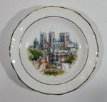 Rare Vintage Foley China York Minster Gold Rimmed Saucer Plate Souvenir Travel Collectible
