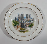 Rare Vintage Foley China York Minster Gold Rimmed Saucer Plate Souvenir Travel Collectible