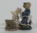 2001 Boydsenbeary Acres Momma with Gertie & Lil' Henry Tiny Miniature Bear and Chickens Hens Resin Figurine