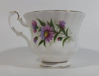 Vintage 1970s Royal Albert Flower of the Month Series September Michaelmas Daisy Bone China Tea Cup & Saucer Set