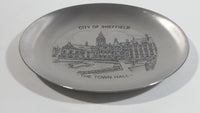 City of Sheffield "The Town Hall" Decorative Metal Plate Souvenir Travel Collectible