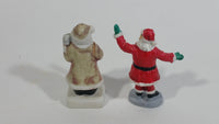 Vintage Very Unique 1980 Santa Claus Carrying a Portable Stereo Boom Box Ceramic Decorative Christmas Ornament with High Fiving Waving Santa Ornament