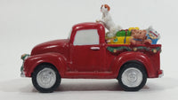 Decorative Resin Vintage Christmas Pickup Truck with Presents and Dog Ornament