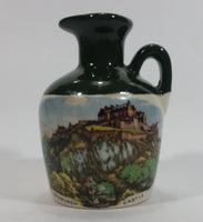 Glen Fiona Lindisfarne Ceramics Scotch Whisky 5 cl. Edinburgh Castle Themed Miniature Jug - Treasure Valley Antiques & Collectibles