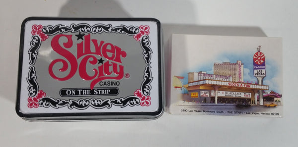Las Vegas, Nevada Silver City Casino Slots of Fun Playing Cards with Packaging Inside Metal Tin Container - Treasure Valley Antiques & Collectibles