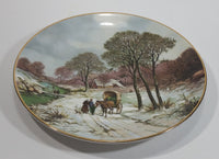 Vintage Crown Staffordshire Landscape in Winter after painting by B.C. Koekkoek 1803-1862 Bone China 9" Collector Plate - Treasure Valley Antiques & Collectibles