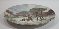 Vintage Crown Staffordshire Landscape in Winter after painting by B.C. Koekkoek 1803-1862 Bone China 9" Collector Plate - Treasure Valley Antiques & Collectibles