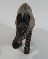 Zebra Carved Wooden Animal Figurine - Treasure Valley Antiques & Collectibles
