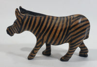 Zebra Carved Wooden Animal Figurine