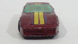 1989 Hot Wheels Speed Fleet Chevrolet Corvette Convertible Dark Red Die Cast Toy Car Vehicle