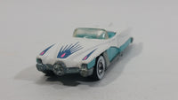 1991 Hot Wheels Street Beast White and Turquoise Die Cast Toy Car Vehicle