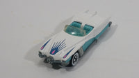 1991 Hot Wheels Street Beast White and Turquoise Die Cast Toy Car Vehicle