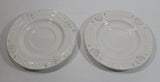 Bombay Company Set of 2 White Embossed Floral Design 6" China Side Plates