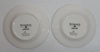 Bombay Company Set of 2 White Embossed Floral Design 6" China Side Plates