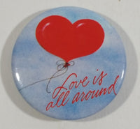 Vintage 1985 Hallmark "Love is all around" Red Balloon Floating in Blue Sky Collectible Pin