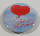 Vintage 1985 Hallmark "Love is all around" Red Balloon Floating in Blue Sky Collectible Pin