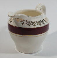 Vintage Royal Harvey Staffordshire England Maroon Red Ornate Gold Trim Milk Cream Jug - Numbered 504