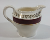 Vintage Royal Harvey Staffordshire England Maroon Red Ornate Gold Trim Milk Cream Jug - Numbered 504