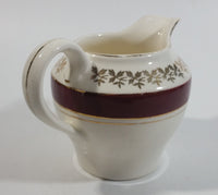 Vintage Royal Harvey Staffordshire England Maroon Red Ornate Gold Trim Milk Cream Jug - Numbered 504