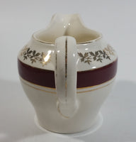 Vintage Royal Harvey Staffordshire England Maroon Red Ornate Gold Trim Milk Cream Jug - Numbered 504