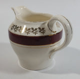 Vintage Royal Harvey Staffordshire England Maroon Red Ornate Gold Trim Milk Cream Jug - Numbered 504