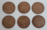 Rare Vintage 1986 Worlds Fair Expo 86 Vancouver Embossed Leather Drink Coasters Set of 6