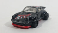 Vintage Majorette Porsche 911 Turbo No. 209 Black 1/57 Scale Die Cast Toy Car Vehicle with Opening Doors