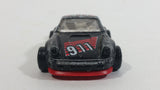 Vintage Majorette Porsche 911 Turbo No. 209 Black 1/57 Scale Die Cast Toy Car Vehicle with Opening Doors