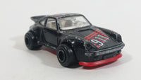 Vintage Majorette Porsche 911 Turbo No. 209 Black 1/57 Scale Die Cast Toy Car Vehicle with Opening Doors