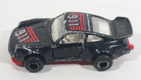 Vintage Majorette Porsche 911 Turbo No. 209 Black 1/57 Scale Die Cast Toy Car Vehicle with Opening Doors