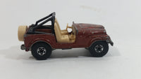 1983 Hot Wheels Jeep CJ-7 Yellow Brown Die Cast Toy Car Vehicle - Treasure Valley Antiques & Collectibles