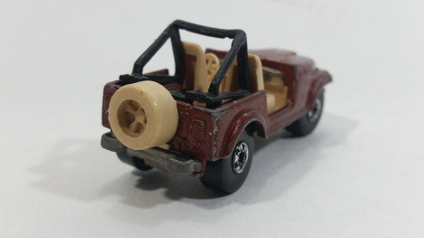 1983 Hot Wheels Jeep CJ-7 Brown Die Cast Toy Car Vehicle