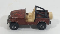 1983 Hot Wheels Jeep CJ-7 Brown Die Cast Toy Car Vehicle