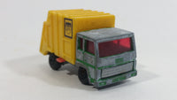 Vintage 1979 Lesney Matchbox Refuse Truck No. 36 Green Yellow Garbage Pickup Die Cast Toy Car Vehicle