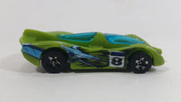 2006 Hot Wheels Terrordactyl Power Pistons Lime Green Plastic Body Die Cast Toy Race Car Vehicle