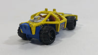 2010 Hot Wheels Jungle Rally Roll Cage Yellow and Blue Die Cast Toy Car Vehicle