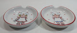 Set of 2 Campbell's Soup Kids Boy and Girl Children Design Good Ceramic Spoon Rest Holder