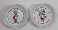 Set of 2 1993 Westwood Campbell's Soup Kids Boy and Girl Children Design Good Ceramic Spoon Rest Holder