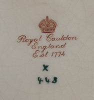 Antique 1930s Royal Cauldon Chatsworth White Decorative 9 3/4" Pottery Plate