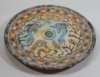 Ancient Greek Mythical Dolpin Creatures Pottery Plate Hand Made Museum Copy - Treasure Valley Antiques & Collectibles