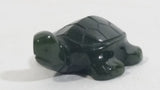 Rare Vintage Canadian Dark Green Jade Carved Miniature Tiny Small Tortoise Turtle Animal Figure