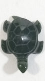 Rare Vintage Canadian Dark Green Jade Carved Miniature Tiny Small Tortoise Turtle Animal Figure
