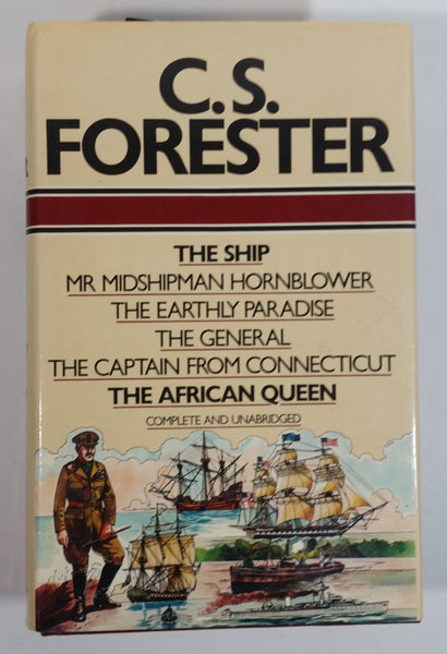 Vintage C.S. Forester The Ship, Mr Midshipman Hornblower, The Early Paradise, The General, The Captain From Connecticut, The African Queen Complete and Unabridged Hard Cover Book
