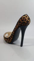 Wild Eye Designs High Heel Stiletto Leopard Print Fabric Covered Ceramic Shoe Shaped Wine Bottle Holder