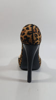 Wild Eye Designs High Heel Stiletto Leopard Print Fabric Covered Ceramic Shoe Shaped Wine Bottle Holder